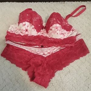 Adore Me balconette bra and panty set.